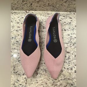 Rothy's Womens Petal Pink Retired Pointed Flats Loafers Shoes Size 10